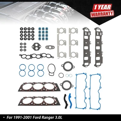 Fits For Ford Ranger Aerostar Mazda B3000 1991-2001 3.0L Head Gasket Set - Image 1 of 4