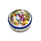 Vtg Courting Couple Trinket Box Imperial Porcelain Multi-Color Hinged Pre-Owned