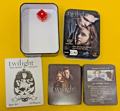 TWILIGHT The Movie Card Game Cardinal 2009 Tin Metal Box Ages 10 and Up FUN - Image 1 of 4