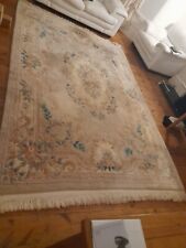Large Hand Made Chinese Wool Beige Carpet Rug 315 cm x 216 cm x 20 mm thick.