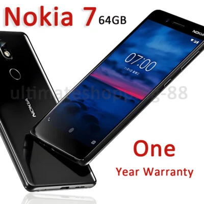 Original Nokia 7 64GB + 4GB 16MP 4G LTE Android Unlocked Smartphone New Sealed - Image 1 of 4