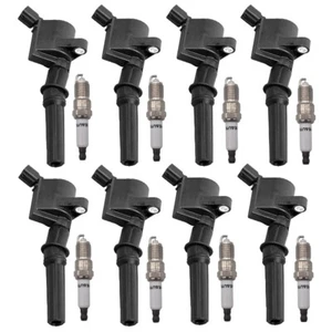 8 Ignition Coils + 8 Iridium Spark Plugs for Ford F150 Expedition Crown Victoria - Picture 1 of 9