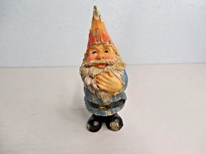 Geschnitzte / bemalte Wichtelfigur Holz? / Distressed 5,25 Zoll groß - Bild 1 von 7