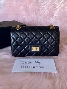 Chanel Mini Classic Flap Reissue 2.55 Black - Afbeelding 1 van 16