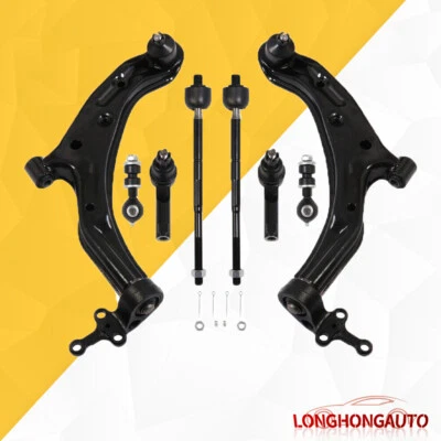 For 2000-06 Nissan Sentra Front Lower Control Arms & Ball Joint Sway Bar Tie Rod - Image 1 of 4