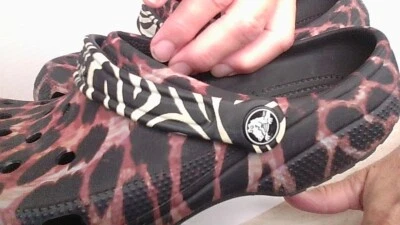 Crocs Classic Animal Remix Clogs Leopard & Zebra Slides Mens Size 9 / Womens 11 - Image 1 of 4