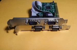 SY-PCI15002 SYBA Multimedia 4 DB-9 Serial (RS-232) Ports PCI Controller Card - Picture 1 of 4