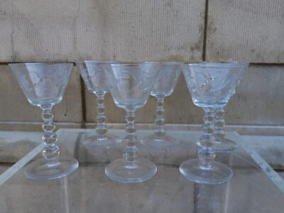 Bryce Brothers 6x Art Deco  Dessert * Liquor Glasses - Aristocrat Clear - Image 1 of 4