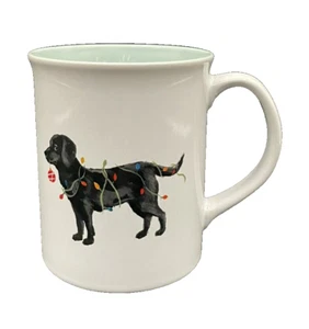 Fringe Studio Black Lab Wrapped in Christmas Lights 16 Oz Mug - Picture 1 of 11