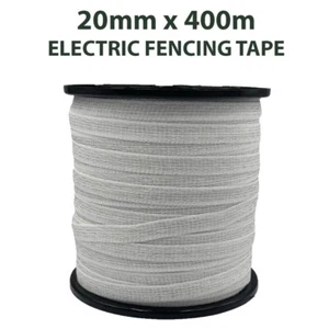ELEKTROZAUNBAND 20mm x 400 Meter Rolle weiß Polyzaun Pferdekoppel - Bild 1 von 2