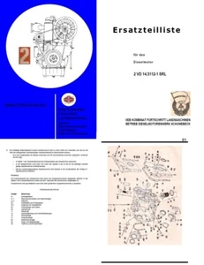 Ersatzteilliste Katalog Anleitung Bagger T174 Motor 2 VD 14,5/ 12-1 SRL - Bild 1 von 1