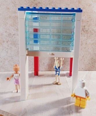 LEGO Garage Build a Station Fire Police Extra Tall Door Roll Up Red Blue White 9 - Image 1 of 4