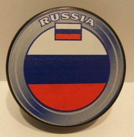 Team Russia Olympic Flag Puck - BRAND NEW! Alex Ovechkin Cover