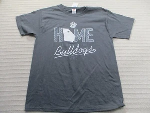 Georgia Bulldog Women Shirt Medium Gray Short Sleeve Crew Neck Graphic Hanes New - Picture 1 of 11