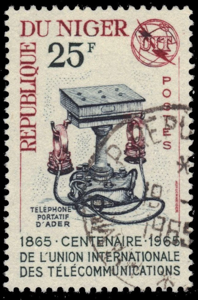 NIGER 156 (Mi99) - Centenario de la UIT "Teléfono Portátil Vender" (pb10863) Foto 1 de 1