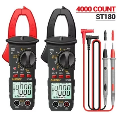 Digital Multimeter Clamp Meter AC DC Voltage RMS Amp Meter Auto Range Handheld