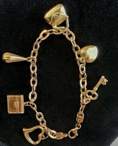 Vintage 14k gold charm bracelet with charms - Picture 1 of 6