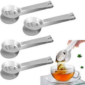 4 Pcs Tea Bag Squeezer Tongs Stainless Steel Tea Bag Strainer Teabag Tong Strain - Picture 1 of 7