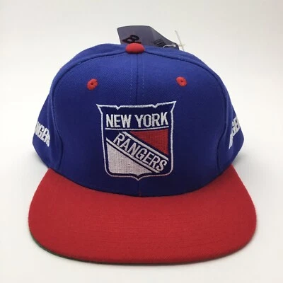 De colección Años 90 New York Rangers NHL Hockey SnapBack Sombrero Gemelos Enterprise Backtalk Nuevo con Etiquetas Foto 1 de 4