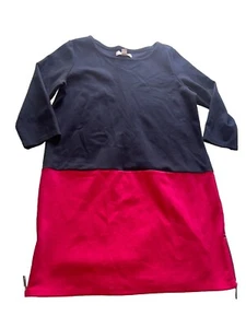 Michael Kors Größe 14 Kleid schwarz & pink seitliche Reißverschlüsse Länge 35" #1100 UVP 140 $ - Bild 1 von 5