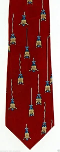 Bungee Man Men's Necktie Jumping Sports After Dark Brand Silk Red Neck Tie  - Picture 1 of 3