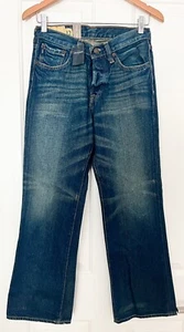 NWT! Abercrombie Kids Boys Kilburn Blue Denim Bootleg Jeans Sz 12 Y2k - Picture 1 of 8