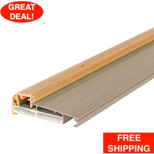 4-9/16 In. X 36 In. Satin Nickel Aluminum Adjustable Thermal Break Threshold NEW - Picture 1 of 24