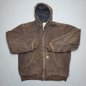 Vintage Carhartt Jacke Herren XL Tall Braun Canvas Fade USA Union Made J25 DKB - Bild 1 von 13