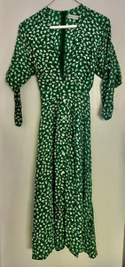 Robe florale blanche Faithfull the Brand verte taille 4 S - Photo 1/2