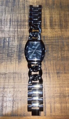 Vintage Genoa Quartz Japan Black Watch - Image 1 of 4