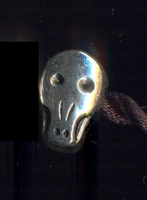 Ciondolo Teschio argento tibetano x catene snake 4mm - Immagine 1 di 1