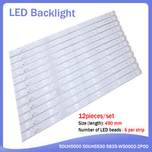 New 5835-W50002-2P00 5800-W50002-0P00 6P10 LED strips(12) for 50UH5500 50UH5530