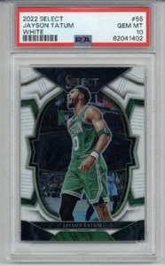 2022 PANINI SELECT WHITE #55 JAYSON TATUM CELTICS /149 PSA 10 LOW POP VERY RARE - Picture 1 of 2