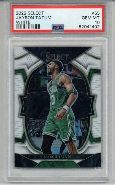 2022 PANINI SELECT WHITE #55 JAYSON TATUM CELTICS /149 PSA 10 LOW POP VERY RARE - Image 1 of 2