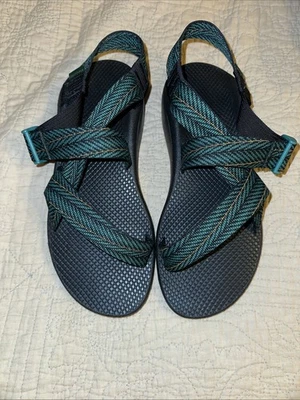 Chaco Women’s Mega Z/ Cloud 11 US Green Black Wide Strap Cushioned Sandal New - Image 1 of 4