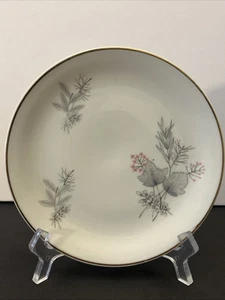BAVARIA WINTERLING BROTTELLER 6 3/16" ROSA BLUMEN GRAU BLÄTTER GERMANY ROSA - Bild 1 von 3