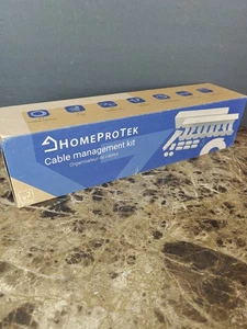 Kit de gestión de cables debajo del escritorio HomeProTek bandejas clips tornillos portacables - Imagen 1 de 6