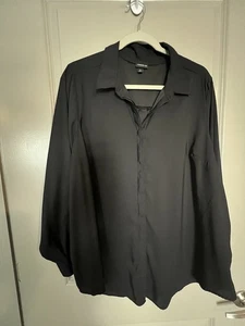 Torrid Damengröße 2 schwarz Lizzie Bluse Knopfleiste - Bild 1 von 5