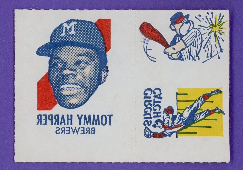 1971 Topps tatuagem Tommy Harper Milwaukee Brewers - Imagem 1 de 1