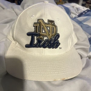 Vintage 90s Spell Out University of Notre Dame Volleyball Snapback Hat Cap USA - Picture 1 of 8