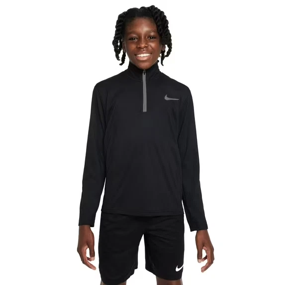 NWT Nike Kids' Dri-FIT Pullover in Black/Silver at Nordstrom DQ9024-010 Sz L - Image 1 of 1