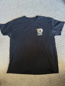 Lost Shirt Mens XL Black Skeleton Surfing Graphic Skate Tee Dominican Republic - Picture 1 of 11