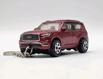 Llavero Rojo 2022 Infiniti QX80 -Metal- Escala 1:64 Diecast Modelo Coche Coleccionable Foto 1 de 4