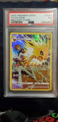Jolteon TG04/TG30 Swsh09: Brilliant Stars Trainer Gallery Holo - PSA 7 - Image 1 of 2
