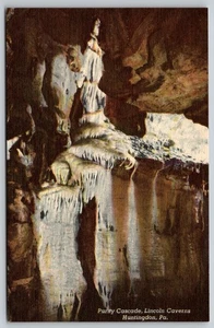 Huntingdon Pennsylvania Lincoln Caverns Purity Cascade Vingtage 1953 Postkarte - Bild 1 von 2
