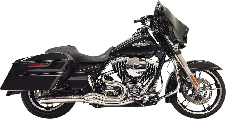 HARLEY-DAVIDSON 2007-2016 Bassani 2-Into-1 System Chrome 1F68C - Image 1 of 1