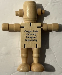 Poseable Wooden Toy, Oregon State University Logo - Picture 1 of 7