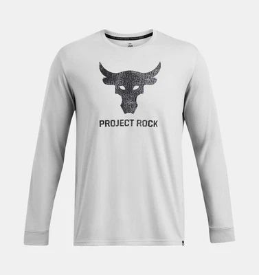 Camisa Under Armour Project Rock Brahma Bull manga larga para hombre grande gris nueva con etiquetas Foto 1 de 4