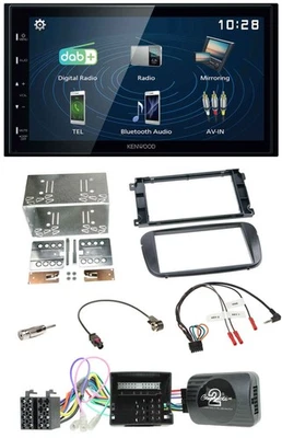 Kenwood 2DIN Bluetooth Lenkrad USB DAB Autoradio für Ford C-Max Galaxy Focus sch - Bild 1 von 4
