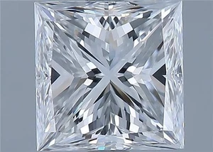 Princess Cut 2.02 CT Cert. GIA Natural Mined Diamond Loose E color VS2 clarity - Picture 1 of 2